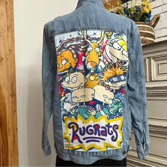 Nickelodeon Rugrats Denim Jacket men’s M, ladies L cartoon print - Picture 5 of 9
